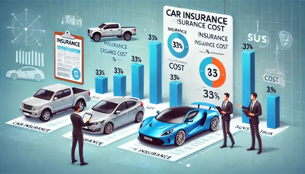 An image showing comparisons between insurance cost of various cars.